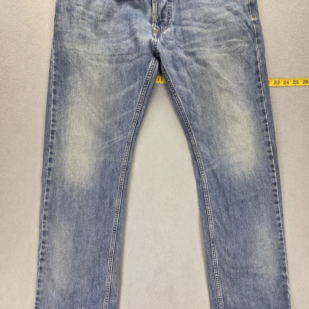 Diesel Jeans Mens 31x30 Blue Larkee Regular Straight Distressed Button Fly 0800Z